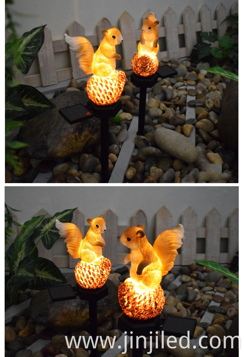 Solar Courtyard Light Squirrel Shaped